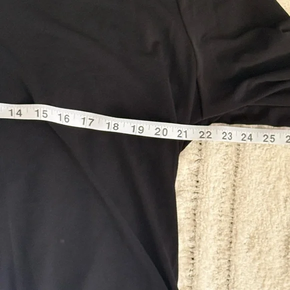 Adrianna Papell Black White Layered V-Neck Tunic with Striped Collar XL - Picture 12 of 13